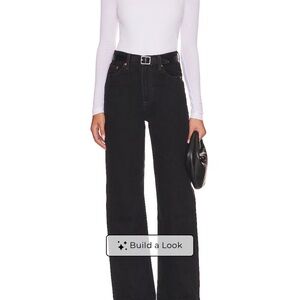 Levi’s Ribcage Wide-Leg Women's Jeans - Black (Rosie Posie)